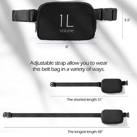 *BOGO EVENT ON NOW* Black belt bag waist pack Fanny pack - Picture 3 of 8